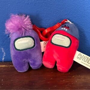among us key chains new!!!! Series 2 red and purple